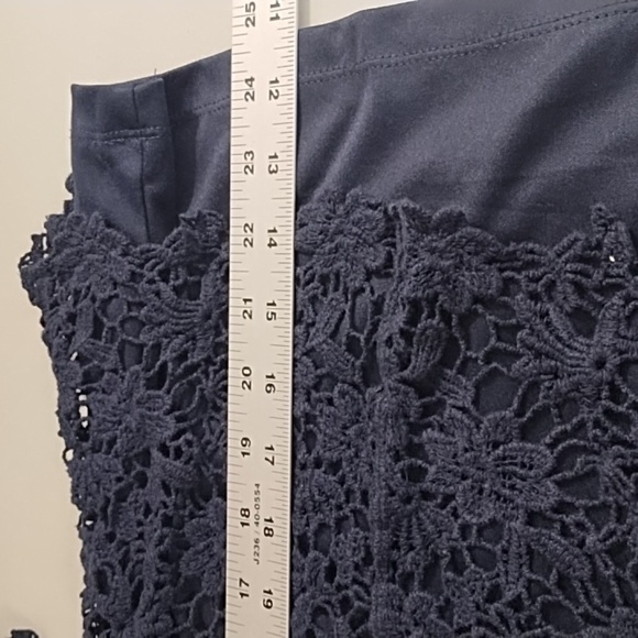 Navy Cotton Crochet Over Navy Tank Top - Picture 5 of 10